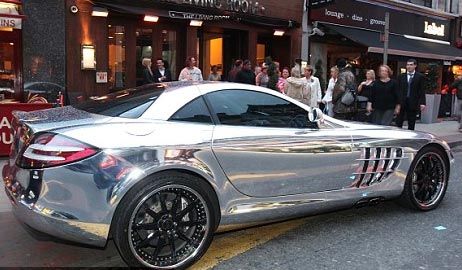 The really unpleasant Mercedes SLR in a fetching chrome finish