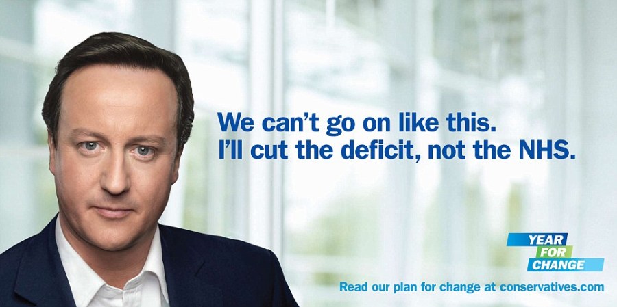 David Cameron, Year for Change campaign poster - in al its terrible airbrushed glory